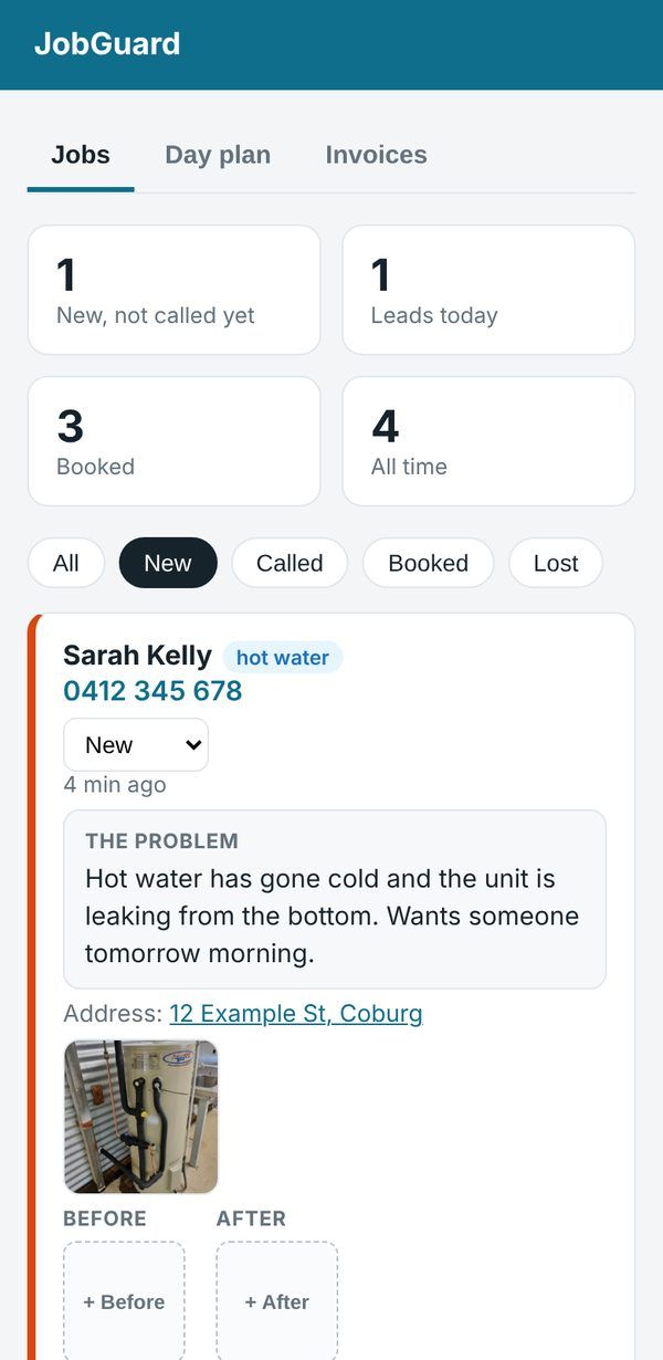 JobGuard app: your jobs
